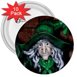 Happy Halloween Witch 3  Button (10 pack)
