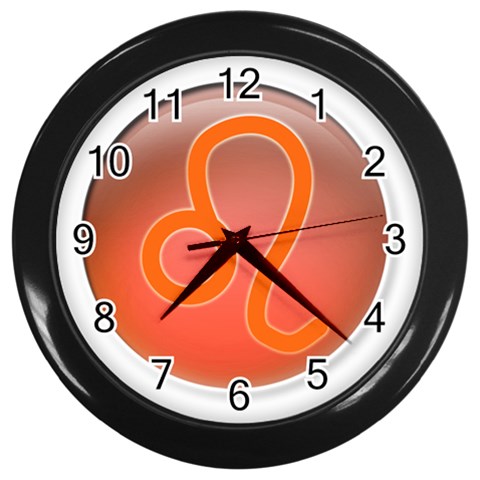 Leo Wall Clock (Black) from ZippyPress Front