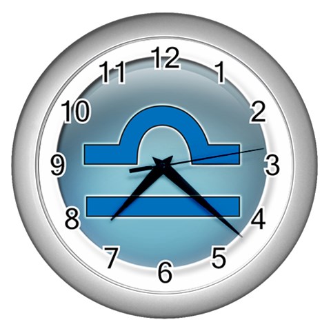 Libra Wall Clock (Silver) from ZippyPress Front