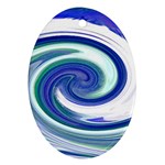 Abstract Waves Oval Ornament