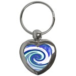 Abstract Waves Key Chain (Heart)