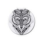 Ornate Foxy Wolf Drink Coasters 4 Pack (Round)