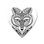 Ornate Foxy Wolf Magnet (Heart)