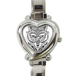 Ornate Foxy Wolf Heart Italian Charm Watch 