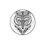 Ornate Foxy Wolf Golf Ball Marker 4 Pack (for Hat Clip)