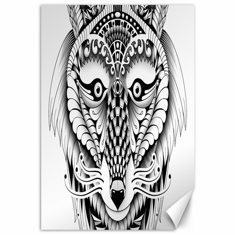 Ornate Foxy Wolf Canvas 12  x 18  (Unframed) from ZippyPress 11.88 x17.36  Canvas - 1