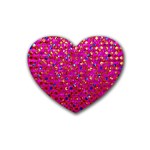 Polka Dot Sparkley Jewels 1 Drink Coasters (Heart)
