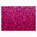 Polka Dot Sparkley Jewels 1 Glasses Cloth (Large, Two Sided)