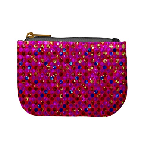 Polka Dot Sparkley Jewels 1 Coin Change Purse from ZippyPress Front