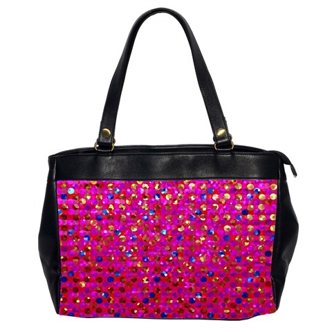 Polka Dot Sparkley Jewels 1 Oversize Office Handbag (Two Sides) from ZippyPress Front