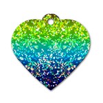 Glitter 4 Dog Tag Heart (One Sided) 