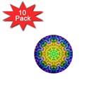Psychedelic Abstract 1  Mini Button Magnet (10 pack)