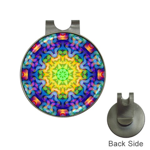 Psychedelic Abstract Hat Clip with Golf Ball Marker from ZippyPress Front