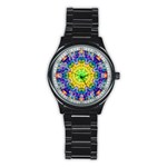 Psychedelic Abstract Sport Metal Watch (Black)