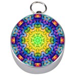 Psychedelic Abstract Silver Compass