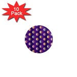 Flare Polka Dots 1  Mini Button Magnet (10 pack)