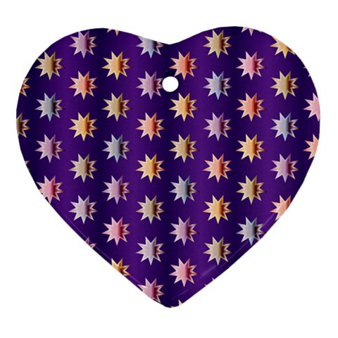 Flare Polka Dots Heart Ornament (Two Sides) from ZippyPress Front