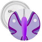 Cute Awareness Butterfly 3  Button