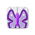 Cute Awareness Butterfly Drink Coaster (Square)