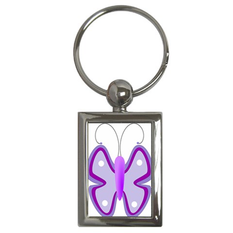 Cute Awareness Butterfly Key Chain (Rectangle) from ZippyPress Front