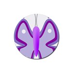 Cute Awareness Butterfly Drink Coaster (Round)