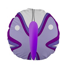 Cute Awareness Butterfly 15  Premium Round Cushion  from ZippyPress Back