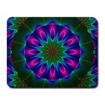 Star Of Leaves, Abstract Magenta Green Forest Small Mouse Pad (Rectangle)
