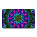 Star Of Leaves, Abstract Magenta Green Forest Magnet (Rectangular)