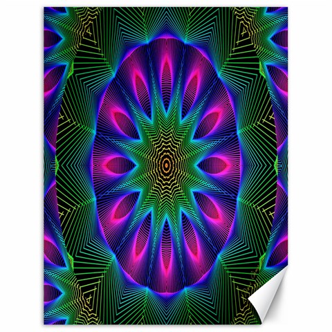 Star Of Leaves, Abstract Magenta Green Forest Canvas 18  x 24  (Unframed) from ZippyPress 17.8 x23.08  Canvas - 1