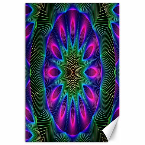 Star Of Leaves, Abstract Magenta Green Forest Canvas 20  x 30  (Unframed) from ZippyPress 19.62 x28.9  Canvas - 1