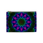 Star Of Leaves, Abstract Magenta Green Forest Cosmetic Bag (Medium)