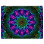 Star Of Leaves, Abstract Magenta Green Forest Cosmetic Bag (XXXL)