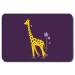 Purple Roller Skating Cute Cartoon Giraffe Large Door Mat