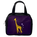 Purple Roller Skating Cute Cartoon Giraffe Classic Handbag (One Side)