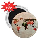 Vintageworldmap1200 2.25  Button Magnet (10 pack)