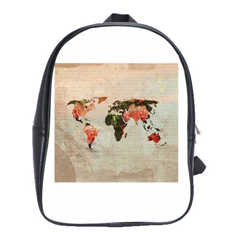 Vintageworldmap1200 School Bag (XL) from ZippyPress Front