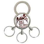 crazy person 3-Ring Key Chain