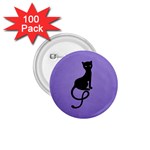 Purple Gracious Evil Black Cat 1.75  Button (100 pack)