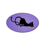 Purple Gracious Evil Black Cat Sticker 10 Pack (Oval)