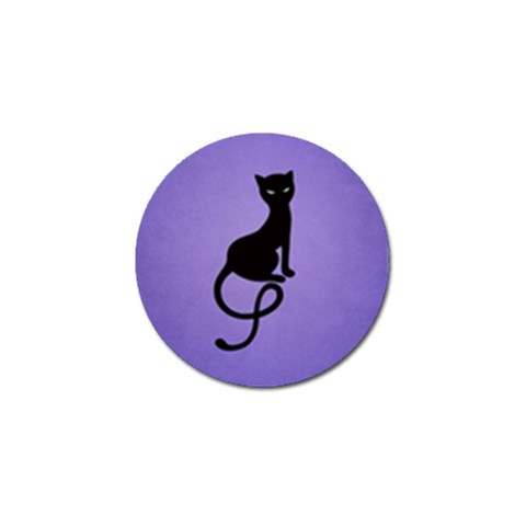 Purple Gracious Evil Black Cat Golf Ball Marker from ZippyPress Front