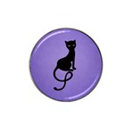 Purple Gracious Evil Black Cat Golf Ball Marker (for Hat Clip)