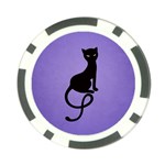 Purple Gracious Evil Black Cat Poker Chip
