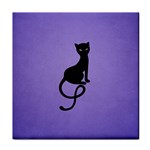 Purple Gracious Evil Black Cat Face Towel