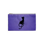 Purple Gracious Evil Black Cat Cosmetic Bag (Small)