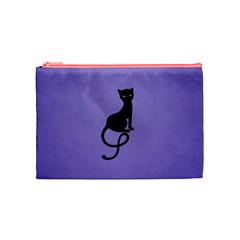 Purple Gracious Evil Black Cat Cosmetic Bag (Medium) from ZippyPress Front