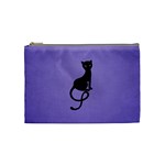 Purple Gracious Evil Black Cat Cosmetic Bag (Medium)
