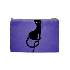 Purple Gracious Evil Black Cat Cosmetic Bag (Medium) from ZippyPress Back