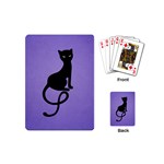 Purple Gracious Evil Black Cat Playing Cards (Mini)
