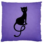 Purple Gracious Evil Black Cat Large Cushion Case (Single Sided) 