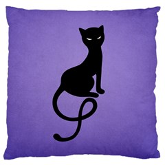 Purple Gracious Evil Black Cat Large Cushion Case (Two Sided)  from ZippyPress Front